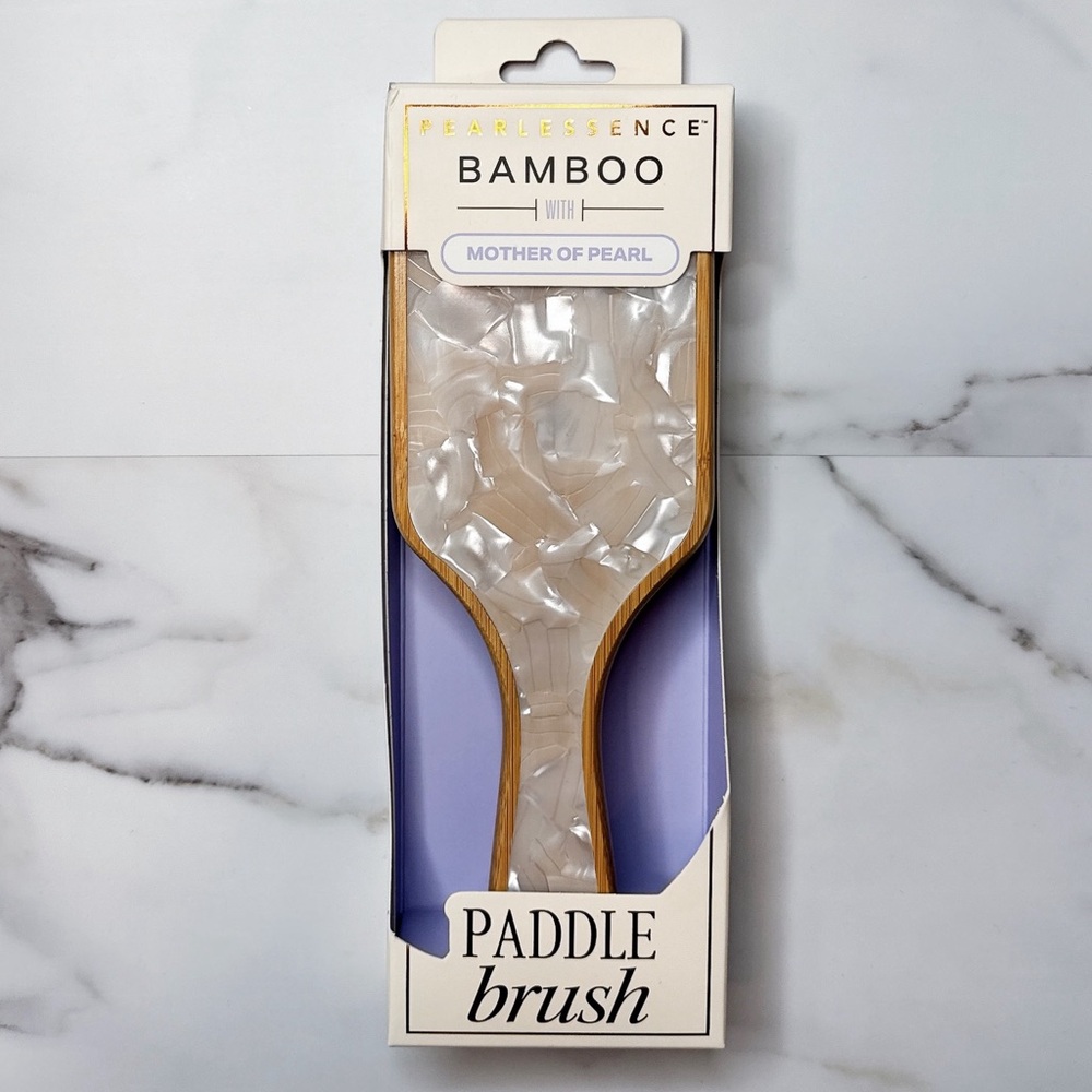 🆕 Pearlessence | Bamboo Paddle Brush With Mother Of Pearl!